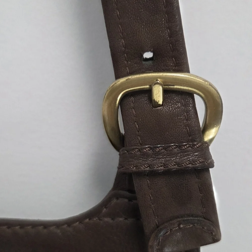 Vintage Y2K Fossil New American Classic Key Brown Leather Crossbody Purse Bag - Picture 5 of 16